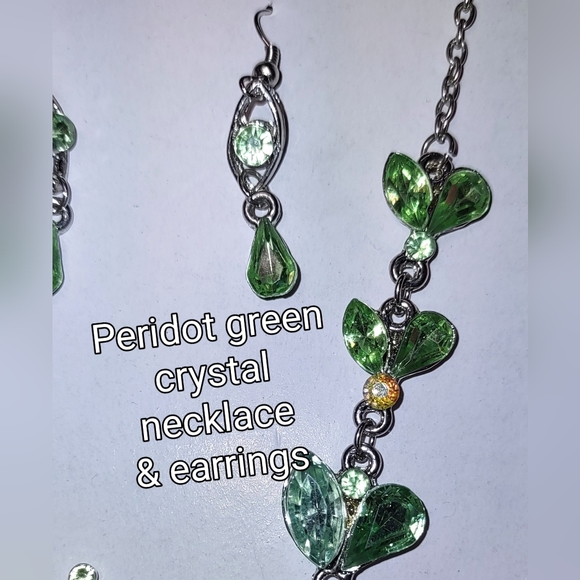 Peridot Crystal Necklace Set Of 2 - Picture 8 of 13
